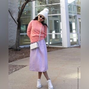 Amazon Essentials Sweater cotton blended Peach Fuzz color XS